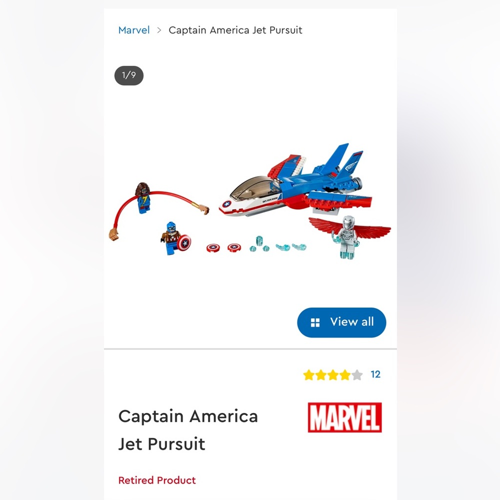 LEGO Captain America Jet Pursuit #76076